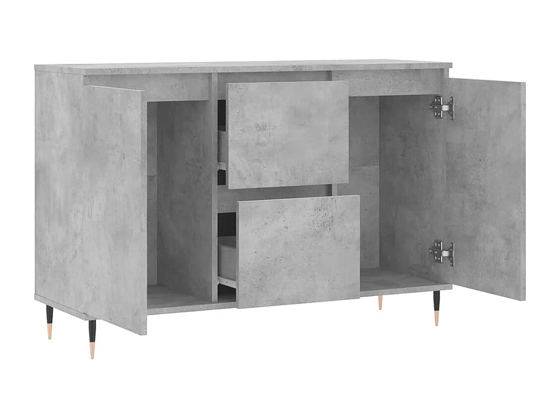 Buffet gris béton 104x35x70 cm bois d'ingénierie