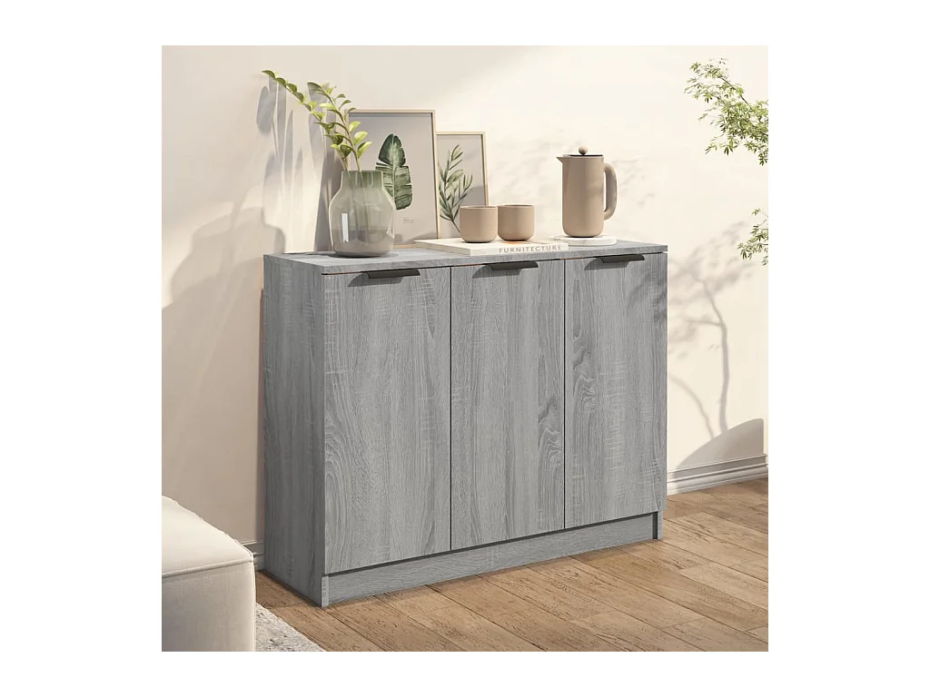 Buffet Sonoma gris 90,5x30x70 cm Bois d'ingénierie