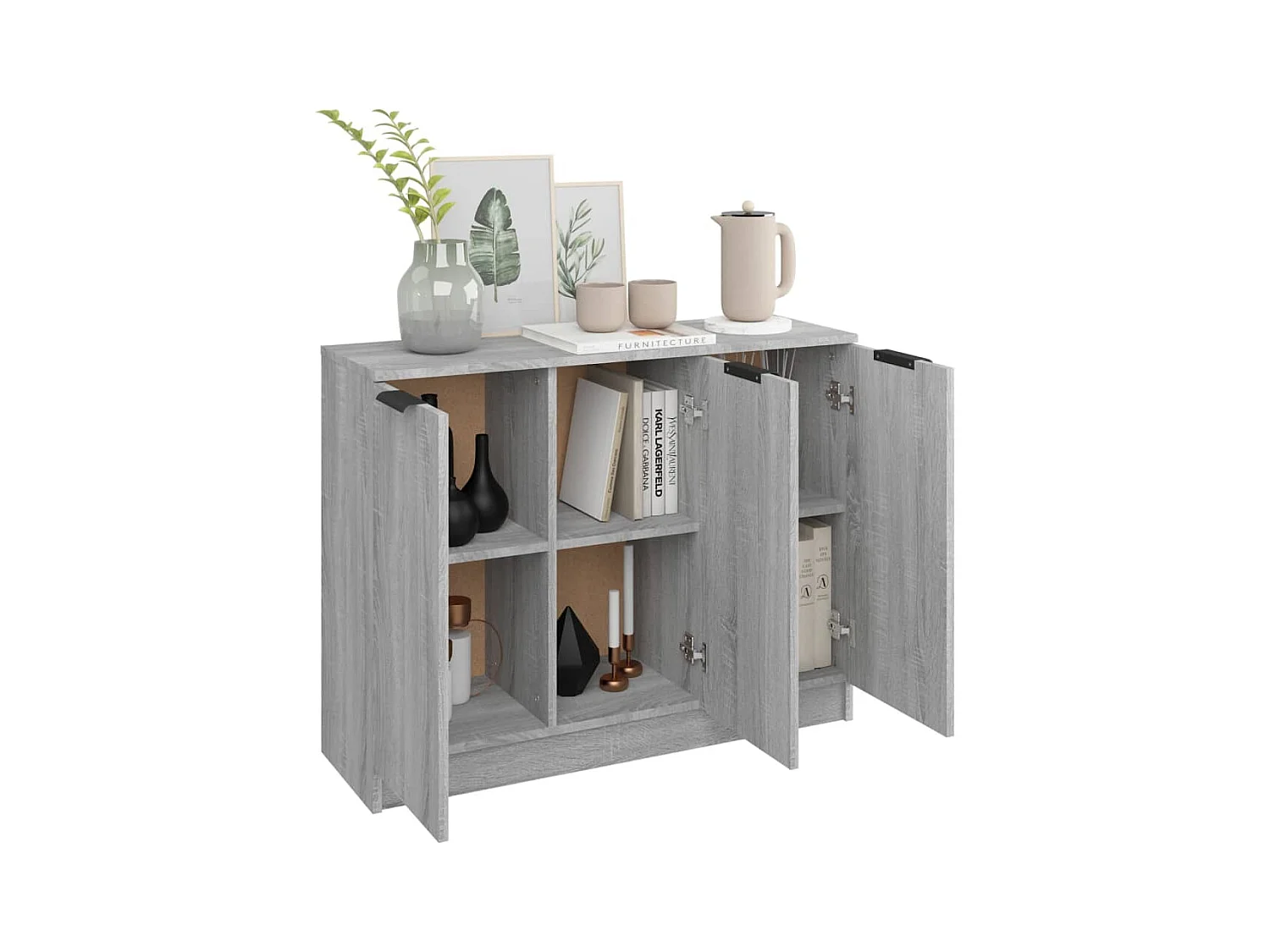 Buffet Sonoma gris 90,5x30x70 cm Bois d'ingénierie