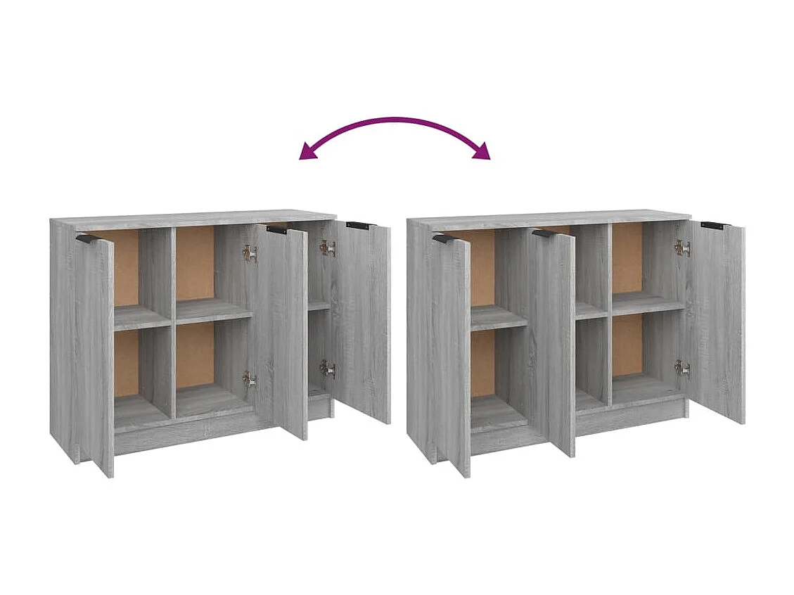 Sonoma dressoir grijs 90,5x30x70 cm Technisch hout
