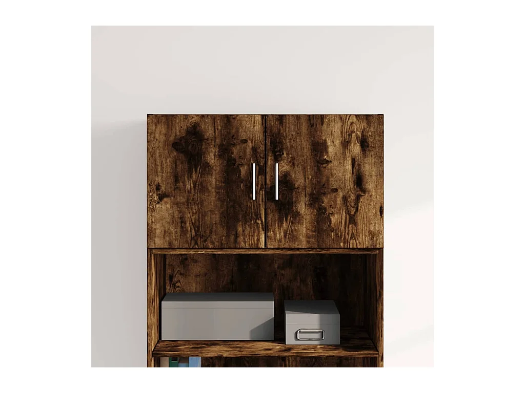 Armoire murale chêne fumé 70x42,5x40 cm bois d'ingénierie