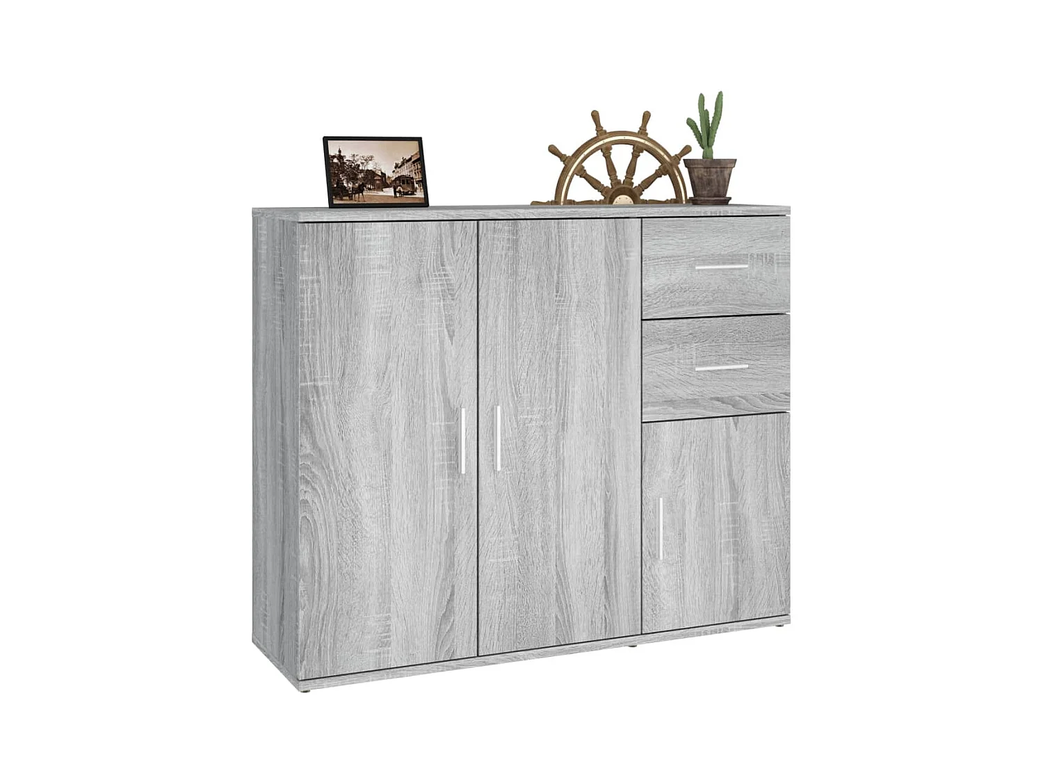 Buffet Sonoma gris 91x29,5x75 cm Bois d'ingénierie