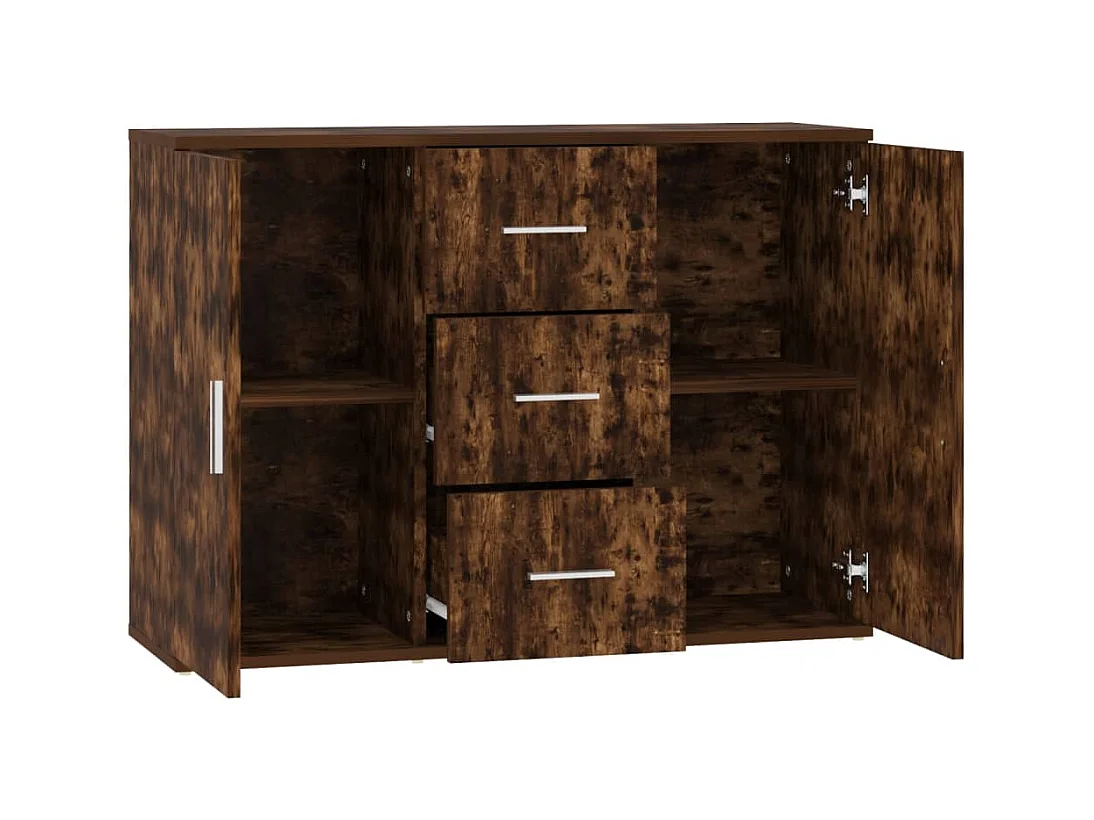 Buffet Chêne fumé 91x29,5x65 cm Bois d'ingénierie