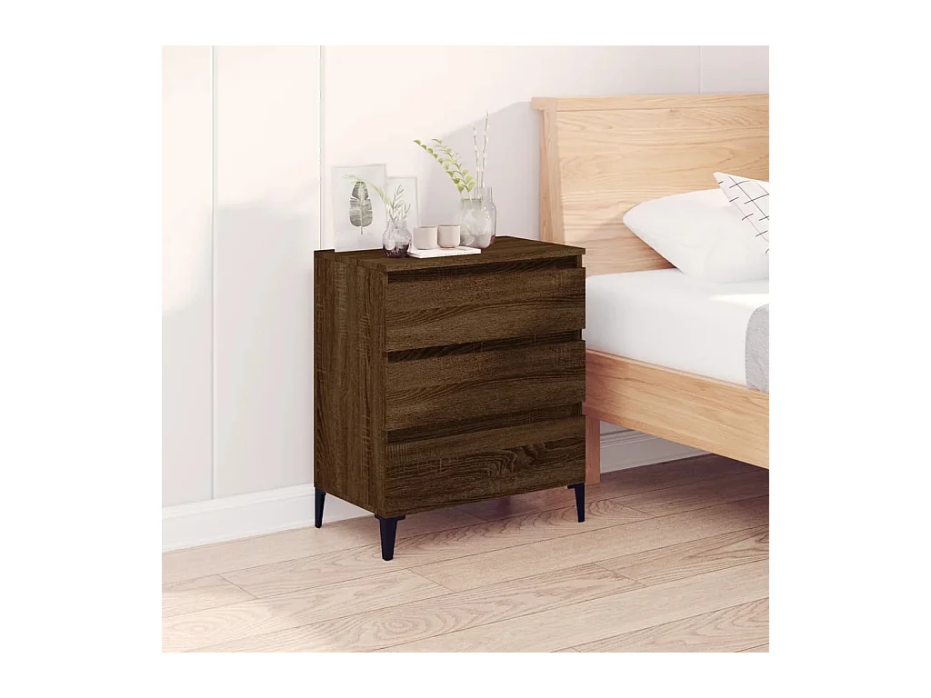 Credenza Rovere Marrone 60x35x70 cm Legno composito