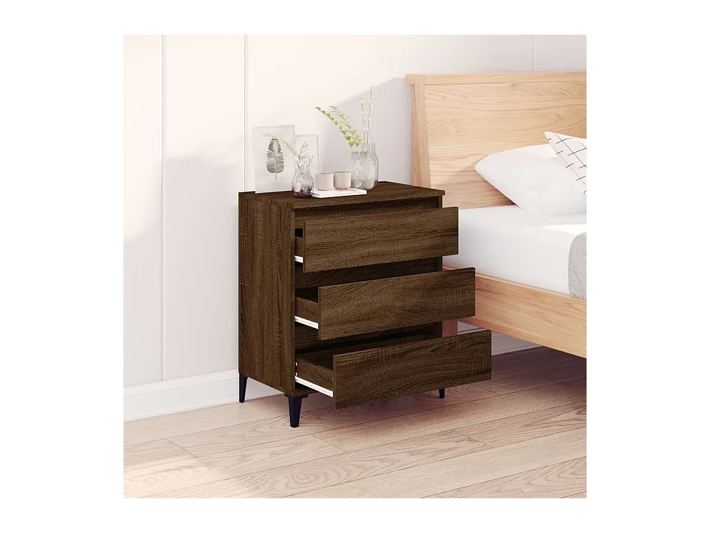 Credenza Rovere Marrone 60x35x70 cm Legno composito