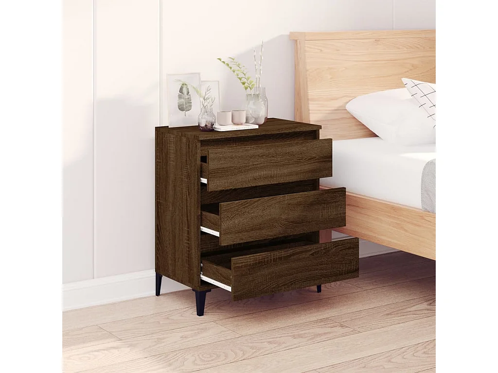 Dressoir Bruin Eiken 60x35x70 cm Technisch hout