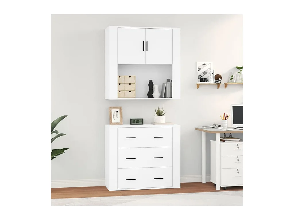 Buffet haut Blanc Bois d'ingénierie