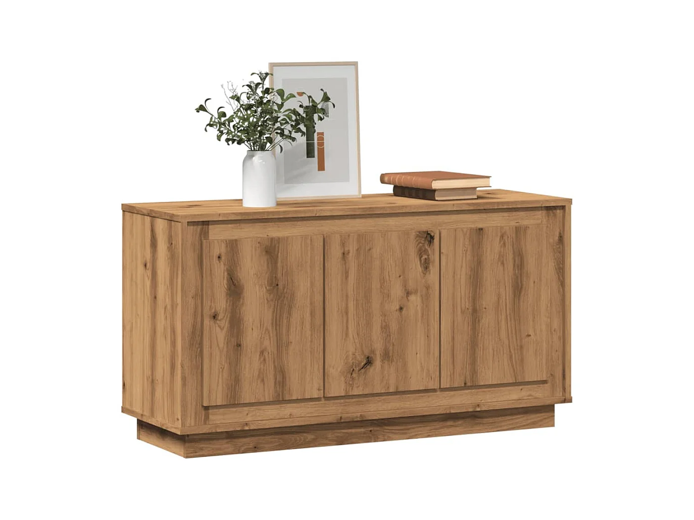 Buffet chêne artisanal 102x35x55 cm bois d'ingénierie