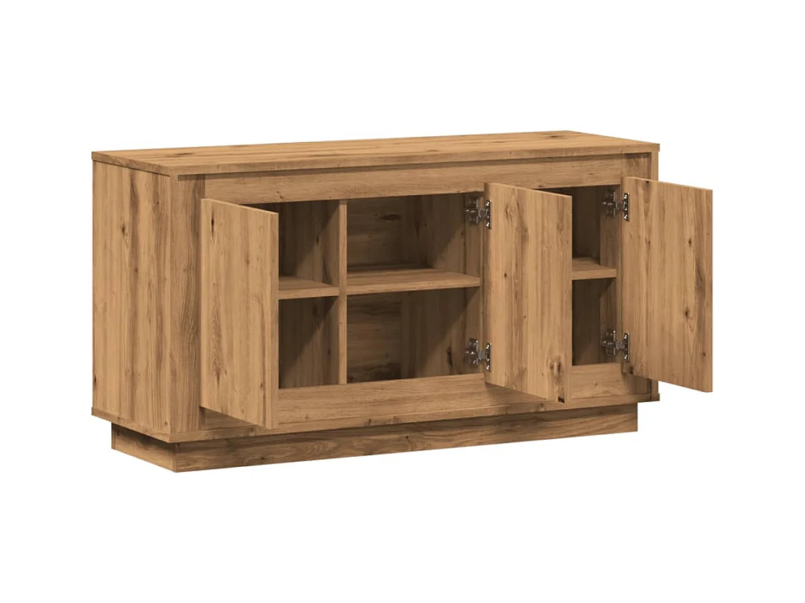 Buffet chêne artisanal 102x35x55 cm bois d'ingénierie