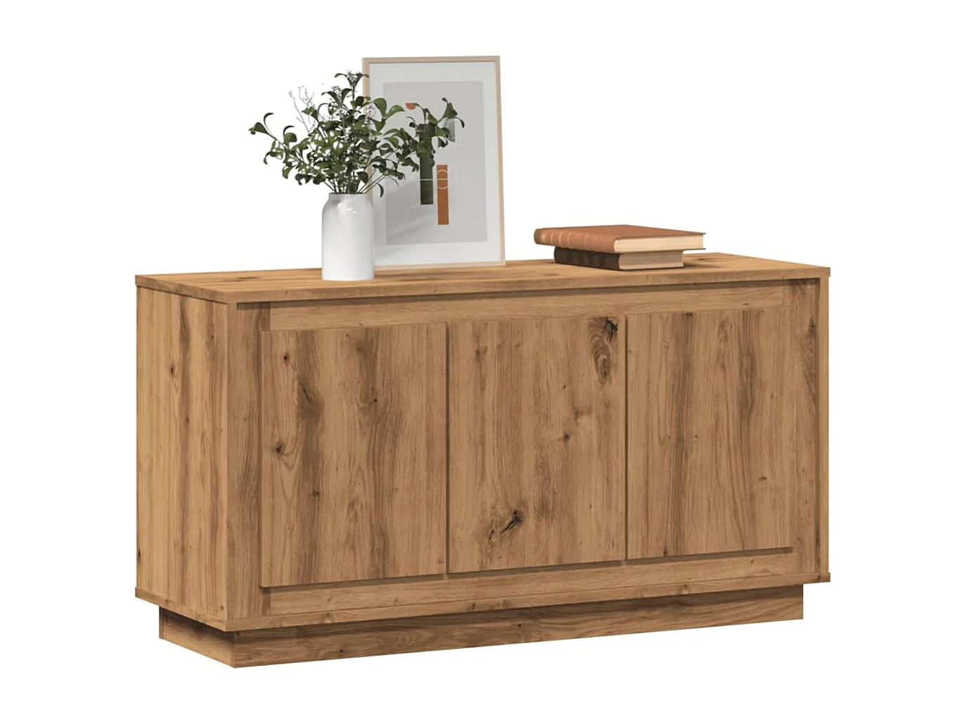 Buffet chêne artisanal 102x35x55 cm bois d'ingénierie