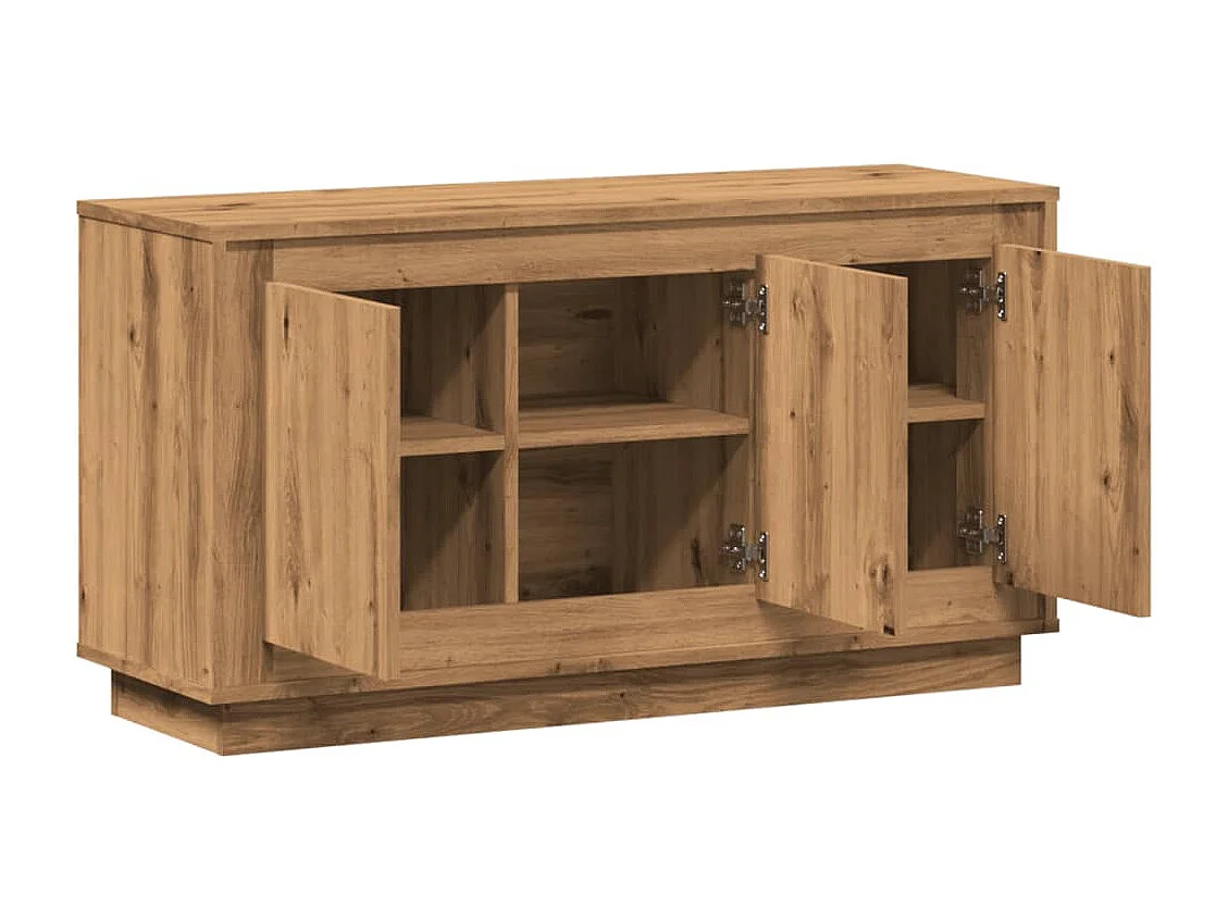 Buffet chêne artisanal 102x35x55 cm bois d'ingénierie