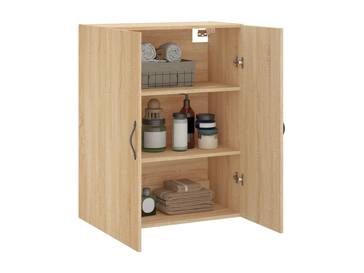 Mobiletto da parete in rovere Sonoma 69,5x34x90 cm in legno ingegnerizzato