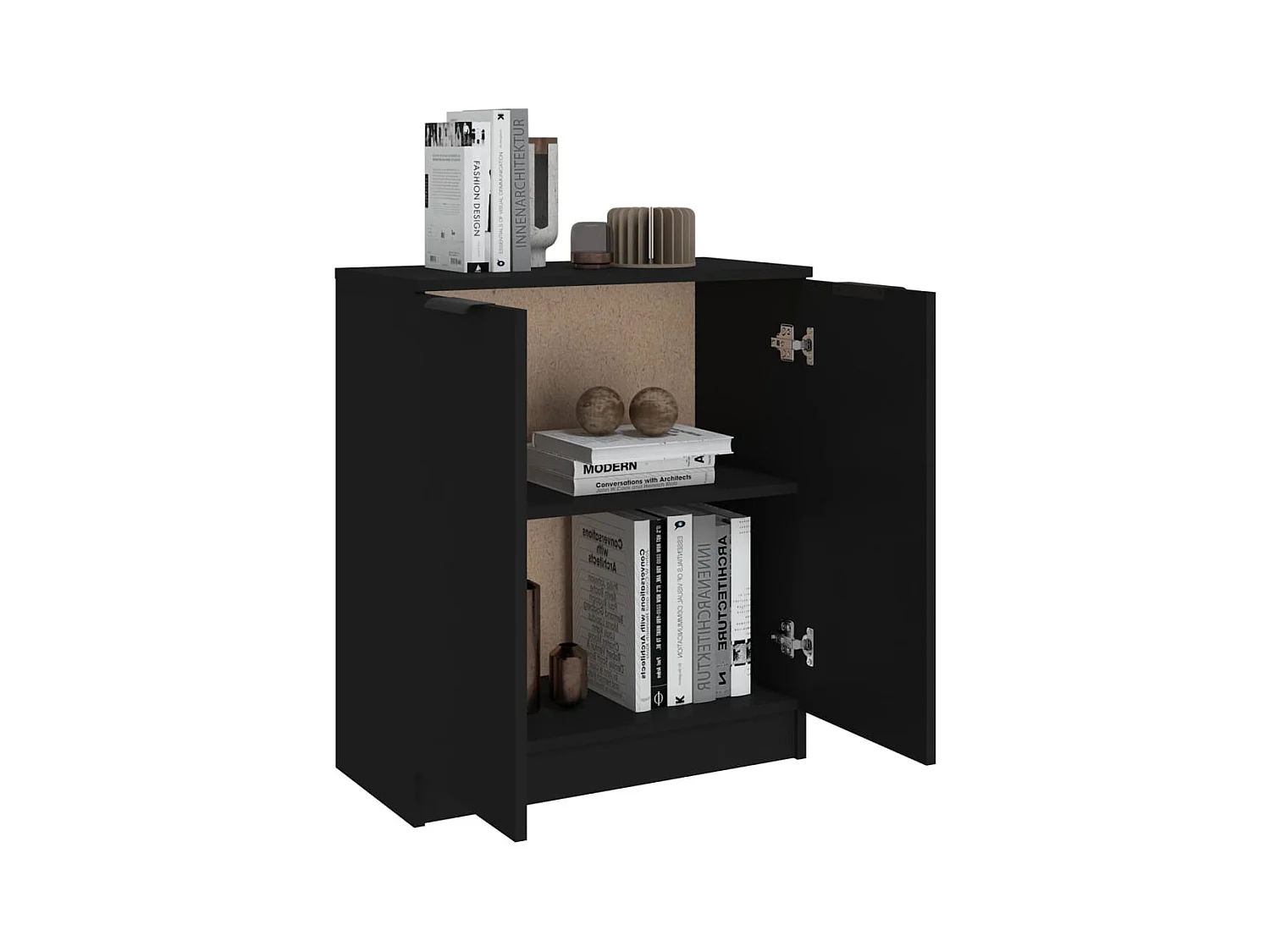 Buffet Noir 60x30x70 cm Bois d'ingénierie