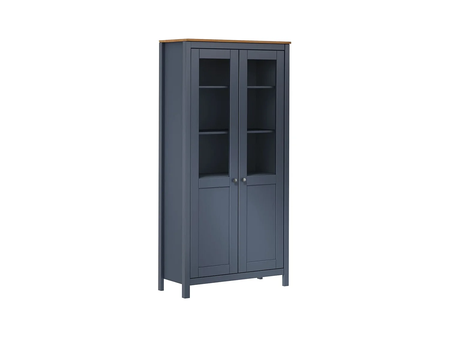 Buffet Hill Gris 85x37x170,5 cm Bois de pin solide
