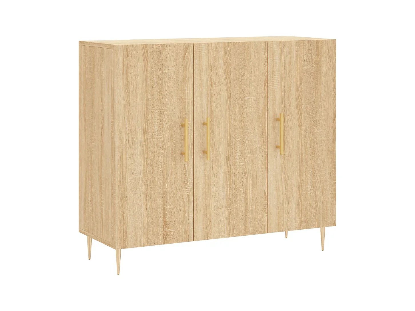 Buffet chêne sonoma 90x34x80 cm bois d'ingénierie
