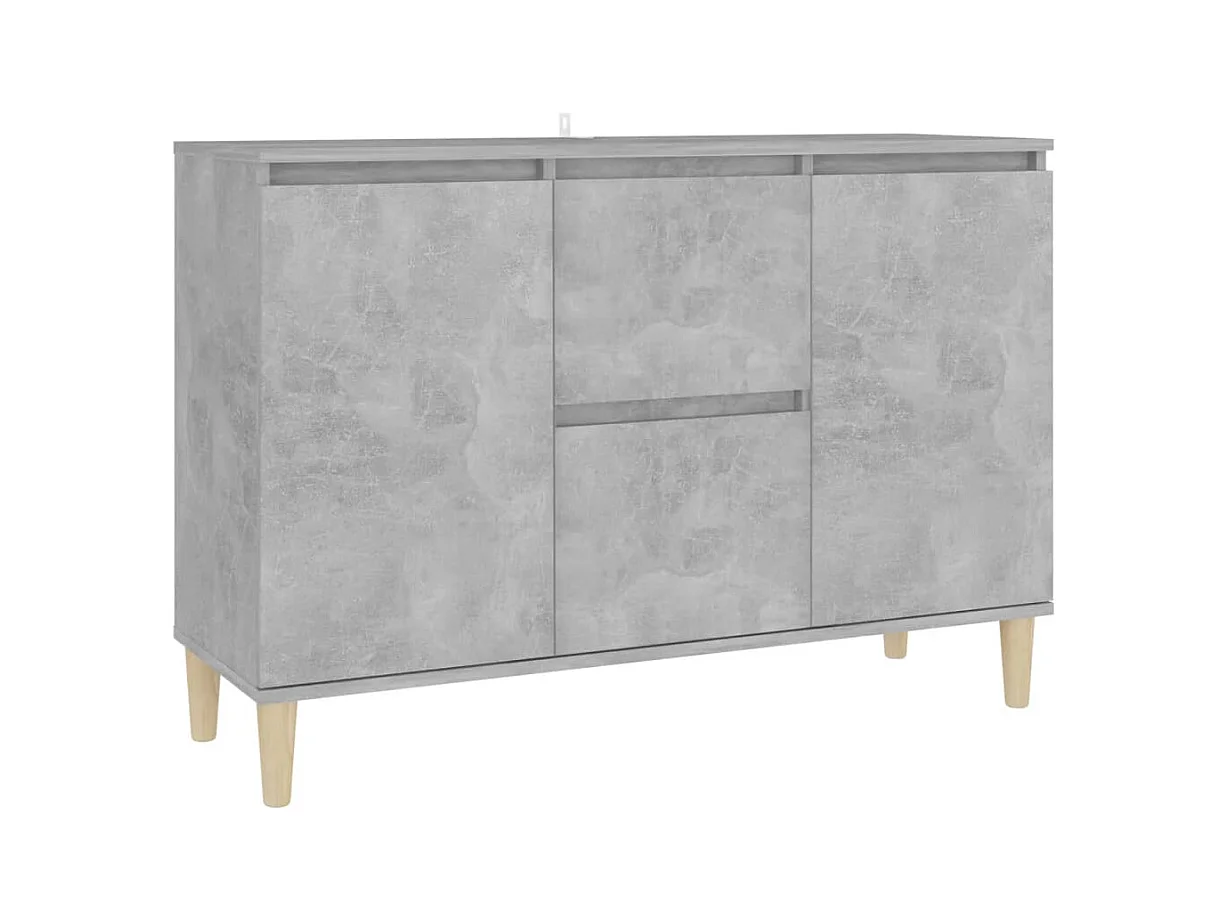 Buffet gris béton 101x35x70 cm bois d'ingénierie