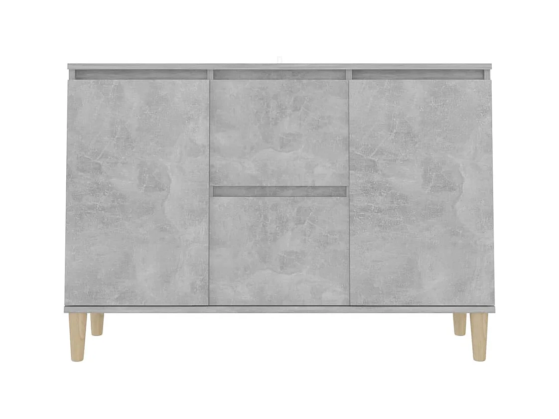 Buffet gris béton 101x35x70 cm bois d'ingénierie