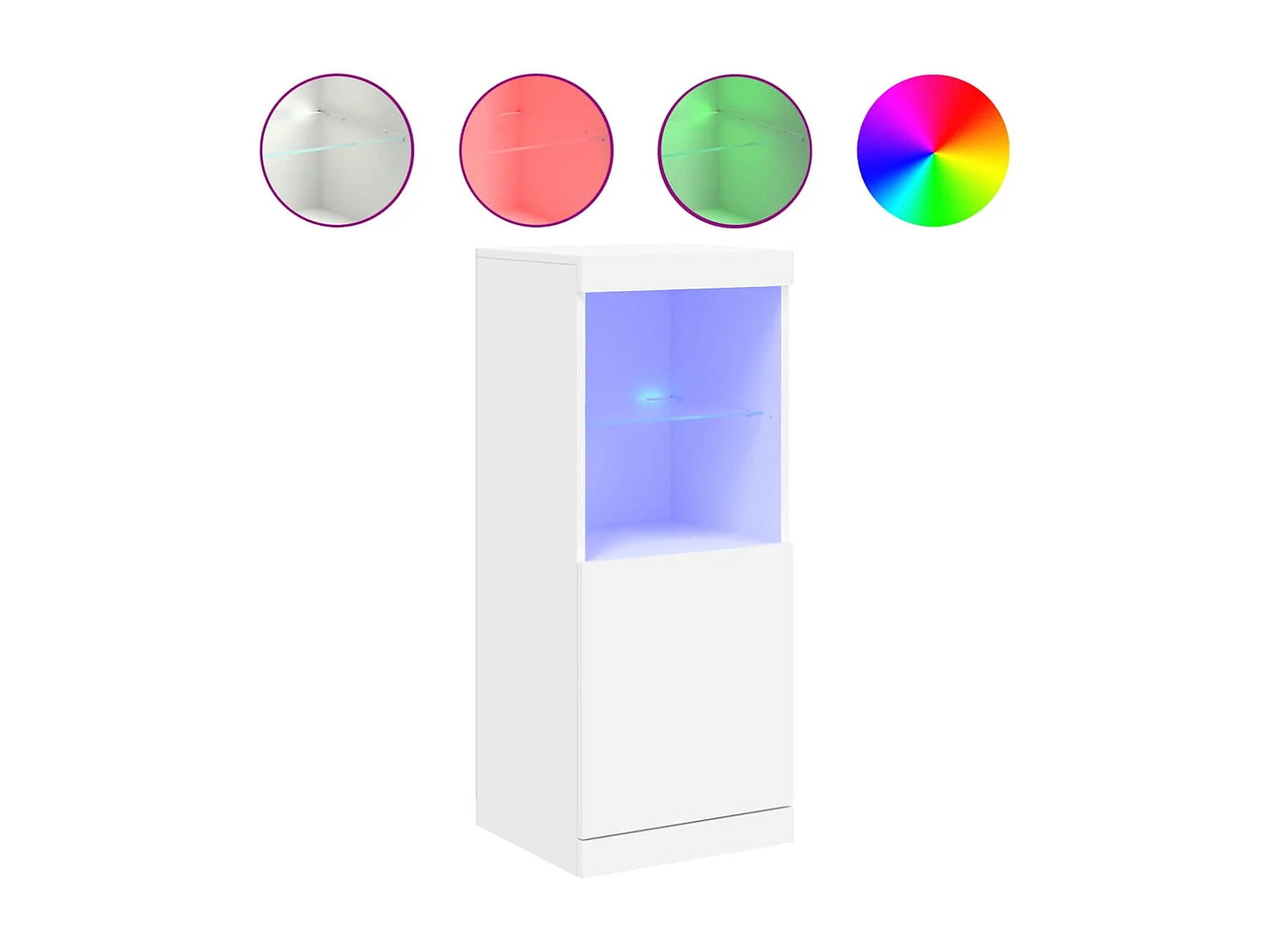 Credenza con luci LED bianche 41x37x100 cm