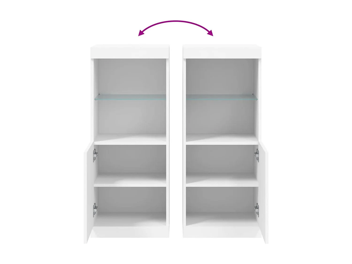 Credenza con luci LED bianche 41x37x100 cm