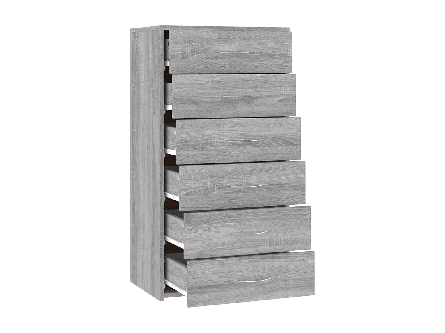 Buffet avec 6 tiroirs Sonoma gris 50x34x96 cm Bois d'ingénierie