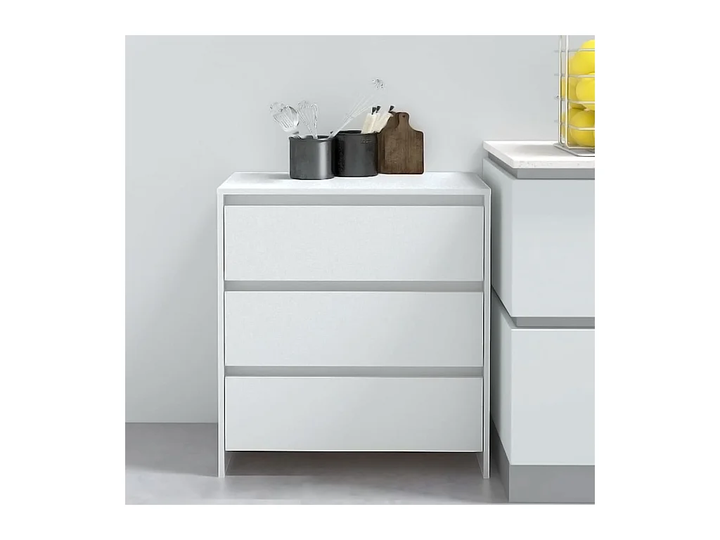 Buffet Blanc 70x41x75 cm Bois d'ingénierie