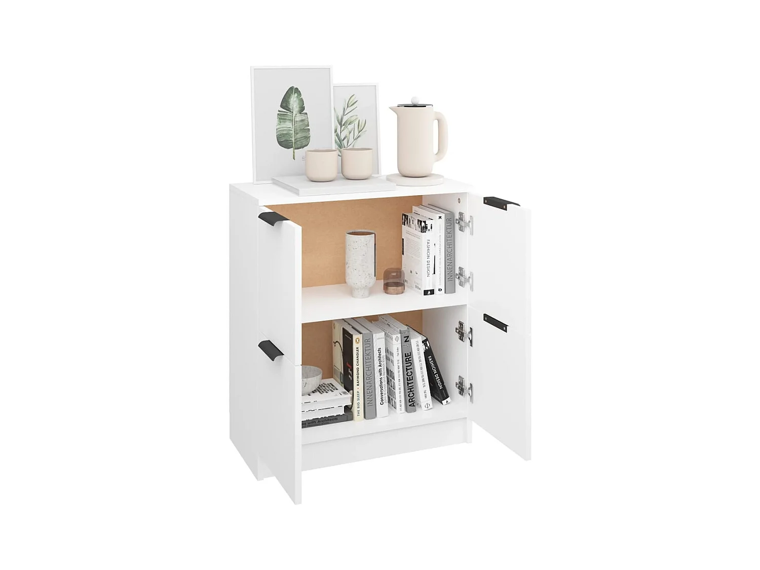 Buffet Blanc 60x30x70 cm Bois d'ingénierie