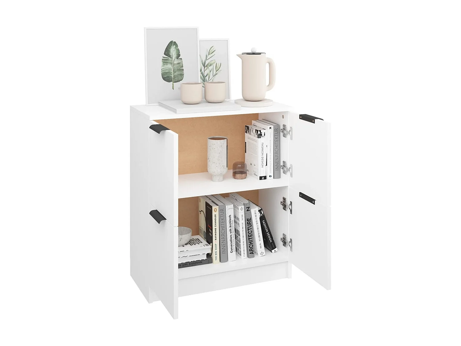 Buffet Blanc 60x30x70 cm Bois d'ingénierie