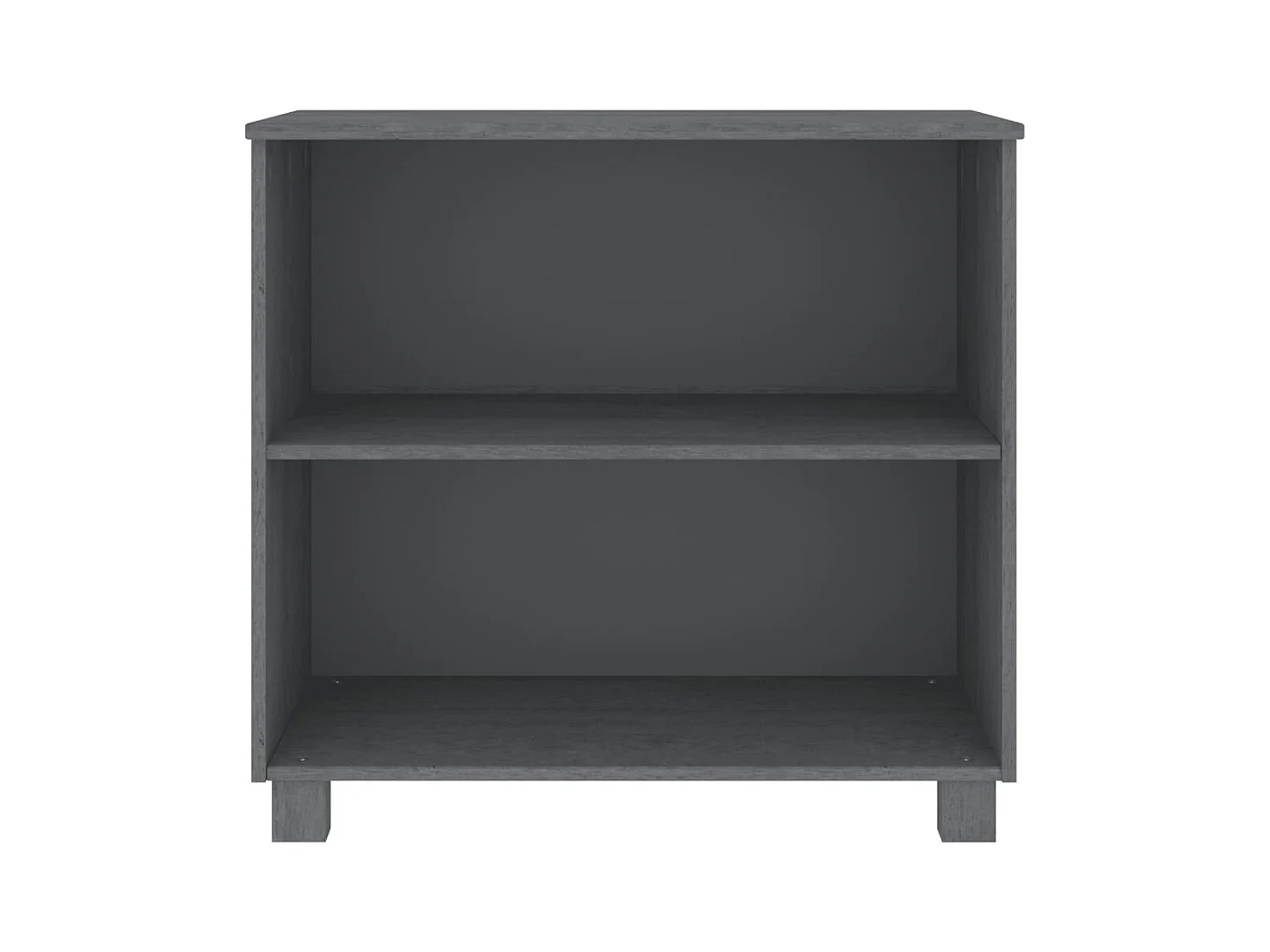 Buffet HAMAR Gris foncé 85x35x80 cm Bois massif de pin