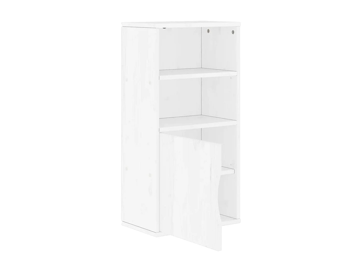Armoire latérale ODDA blanc 40x24x79 cm bois massif pin