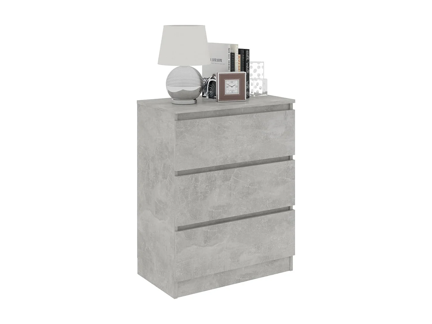 Buffet Gris béton 60x35x76 cm Bois d'ingénierie