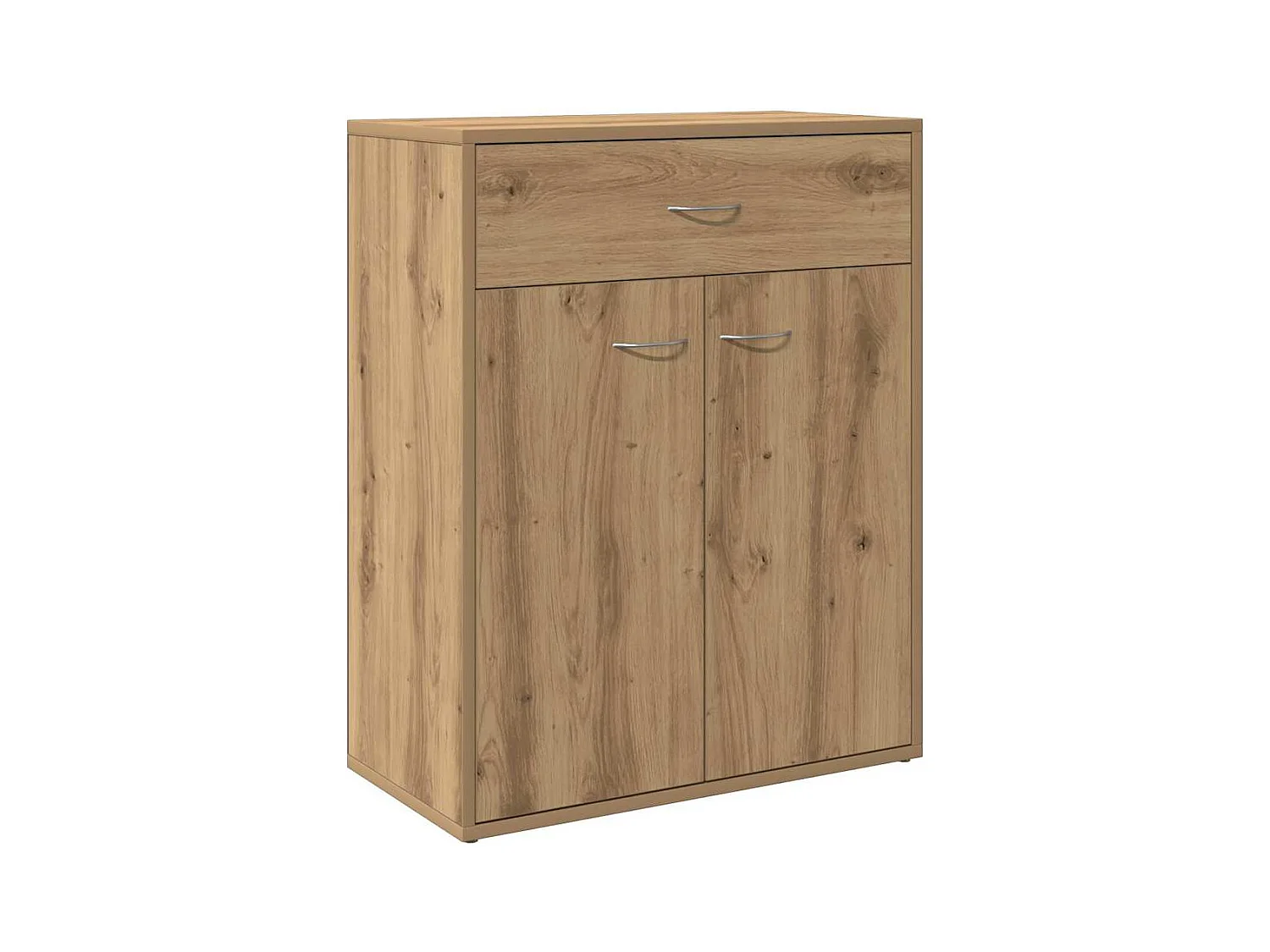 Buffet chêne artisanal 60x30x75 cm bois d'ingénierie