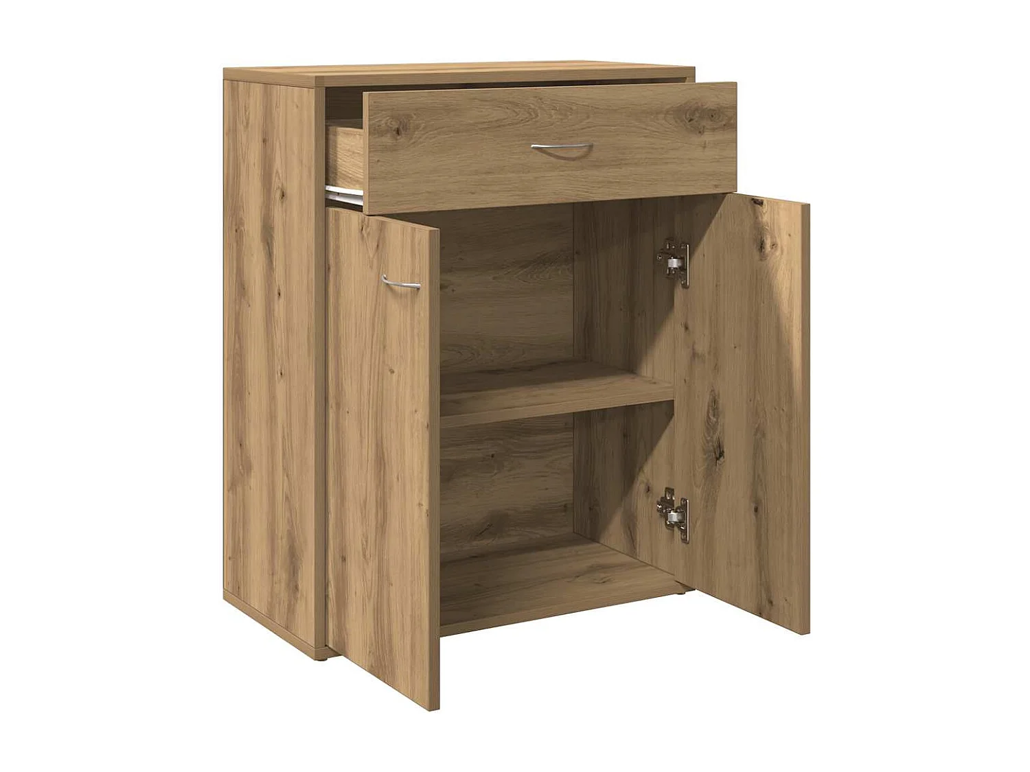 Buffet chêne artisanal 60x30x75 cm bois d'ingénierie