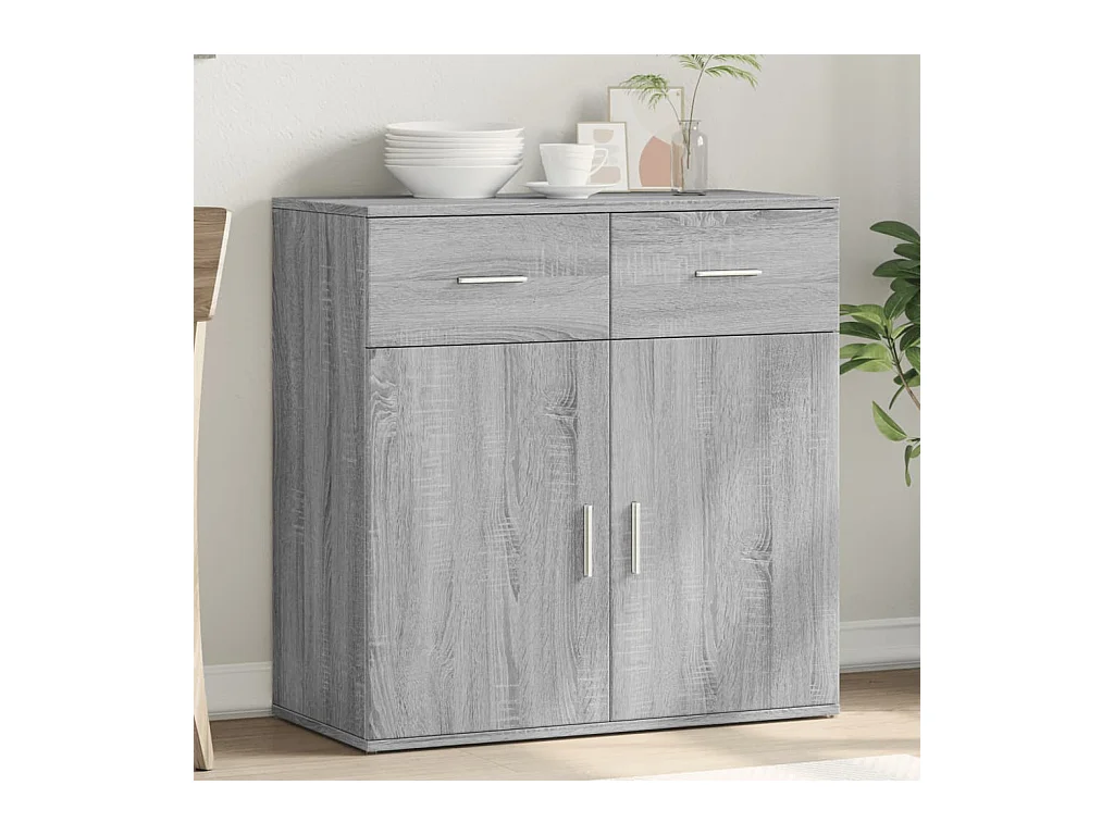 Buffet sonoma gris 79x38x80 cm bois d'ingénierie