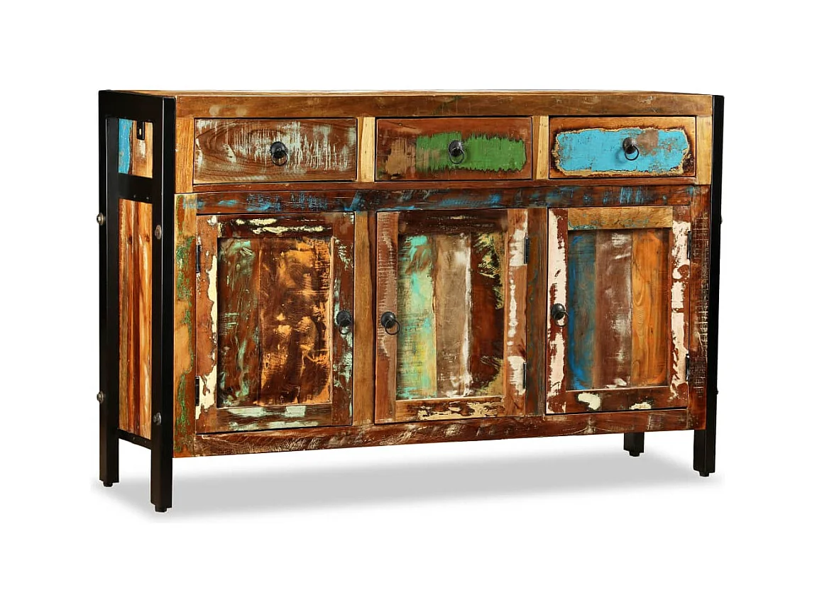 Credenza in legno massello di recupero 120x35x76 cm