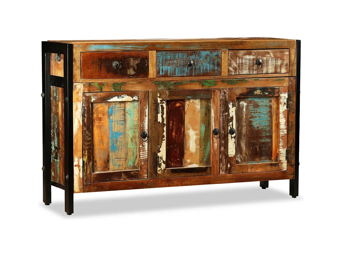 Credenza in legno massello di recupero 120x35x76 cm