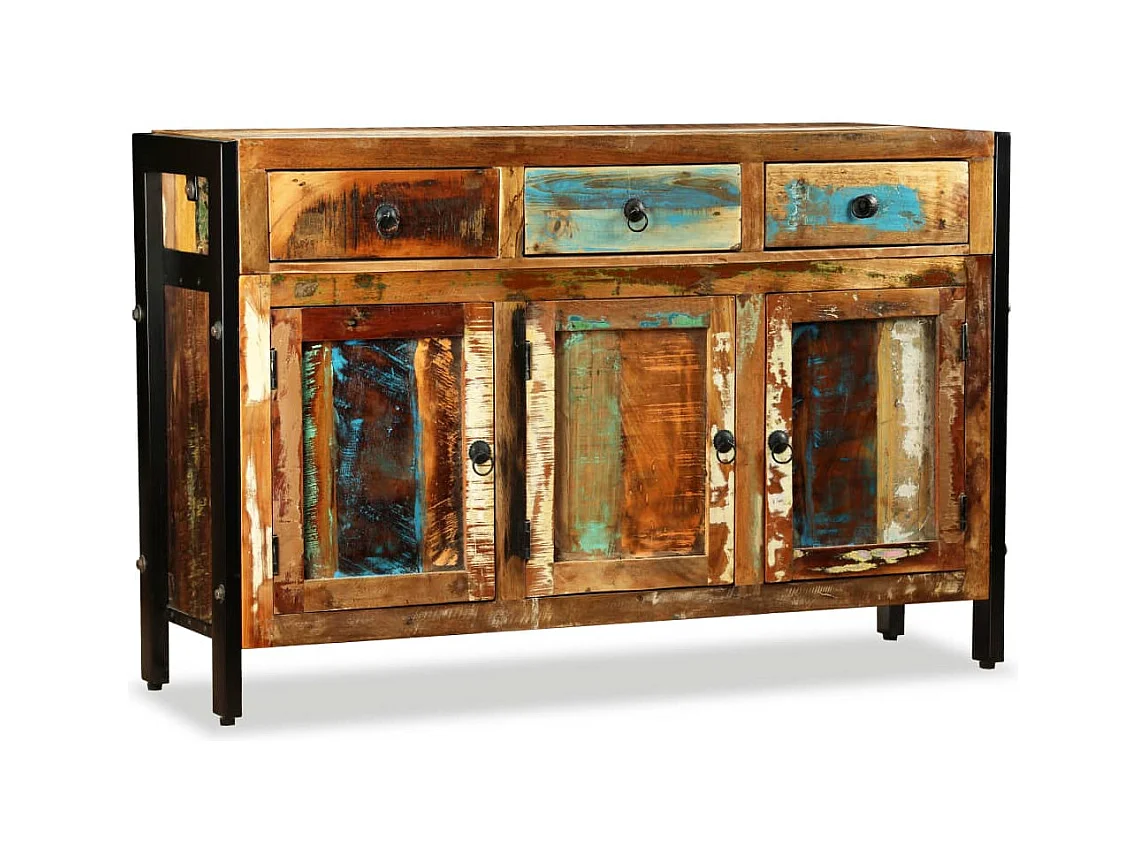 Credenza in legno massello di recupero 120x35x76 cm