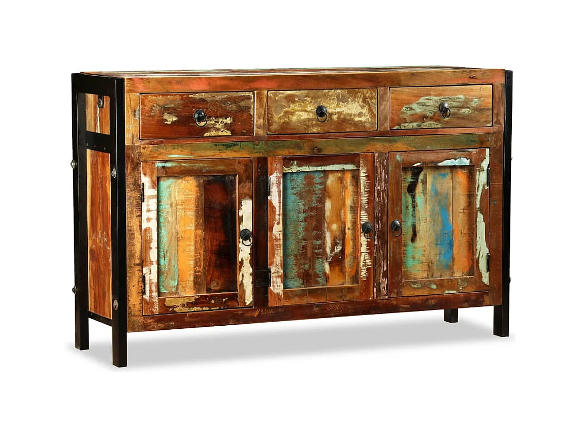 Credenza in legno massello di recupero 120x35x76 cm