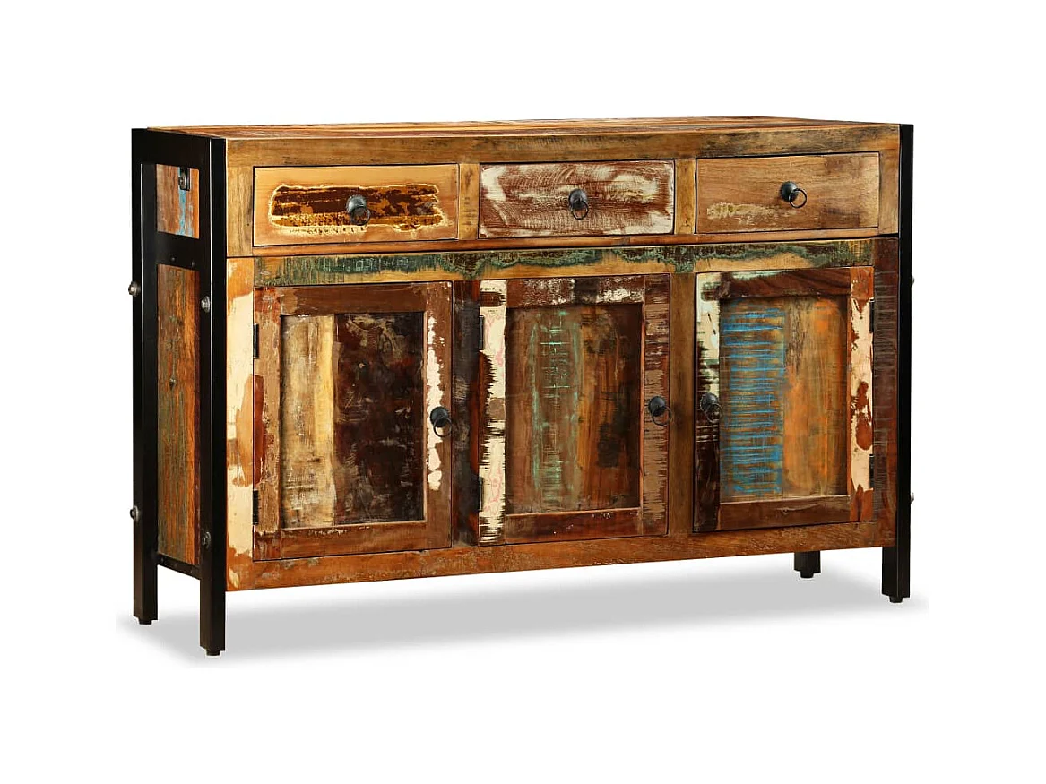 Credenza in legno massello di recupero 120x35x76 cm