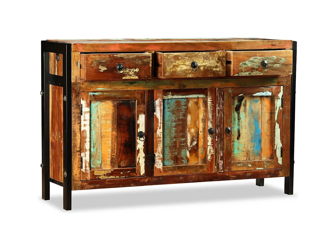 Credenza in legno massello di recupero 120x35x76 cm