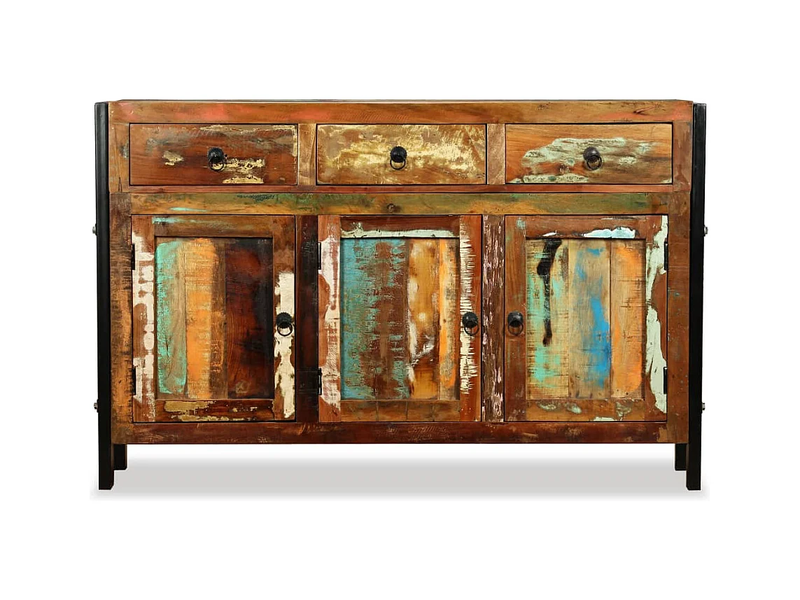 Credenza in legno massello di recupero 120x35x76 cm