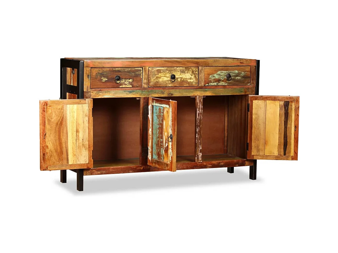 Credenza in legno massello di recupero 120x35x76 cm