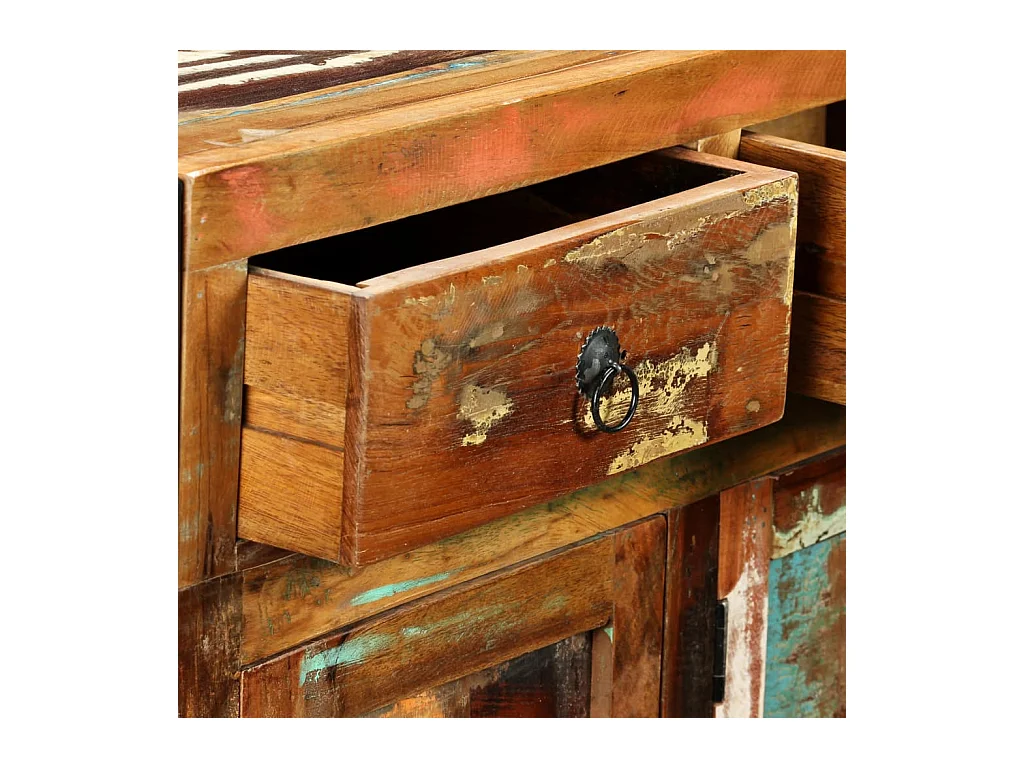 Credenza in legno massello di recupero 120x35x76 cm