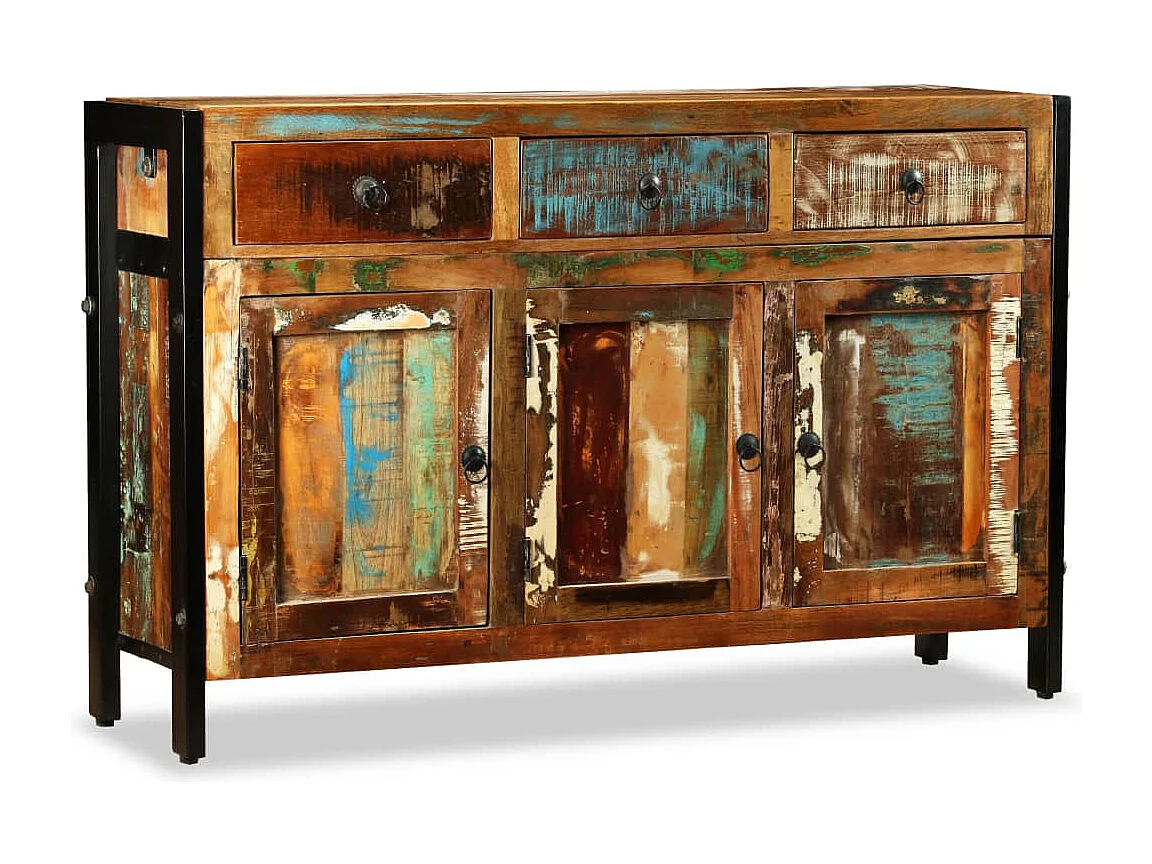Credenza in legno massello di recupero 120x35x76 cm