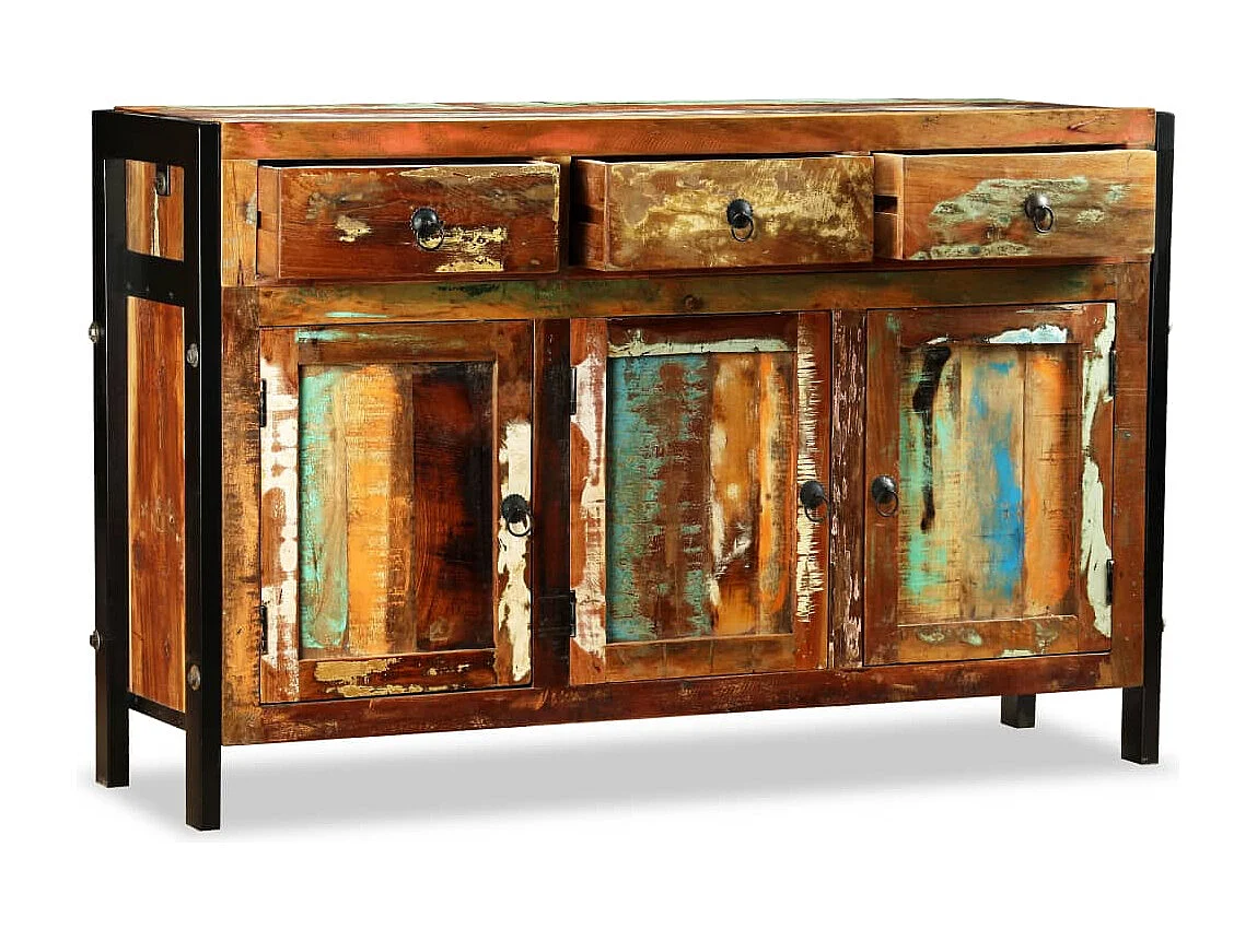 Credenza in legno massello di recupero 120x35x76 cm