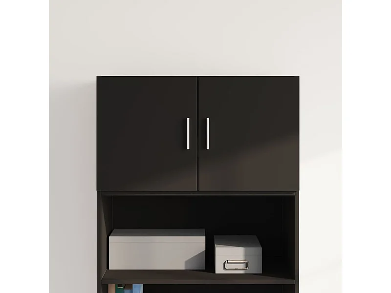 Armoire murale noir 70x42,5x40 cm bois d'ingénierie