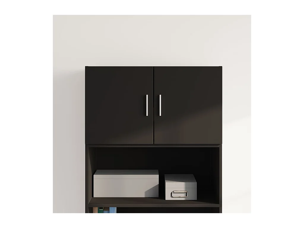 Armoire murale noir 70x42,5x40 cm bois d'ingénierie