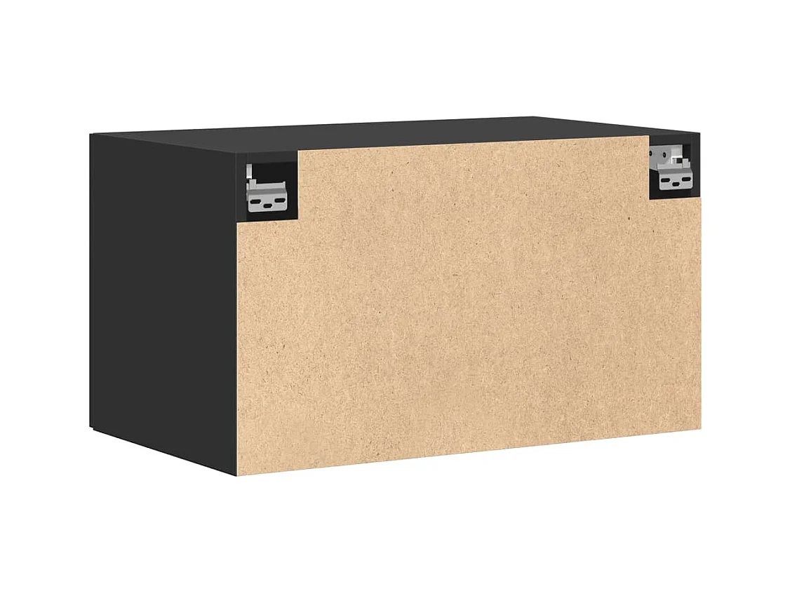 Armoire murale noir 70x42,5x40 cm bois d'ingénierie