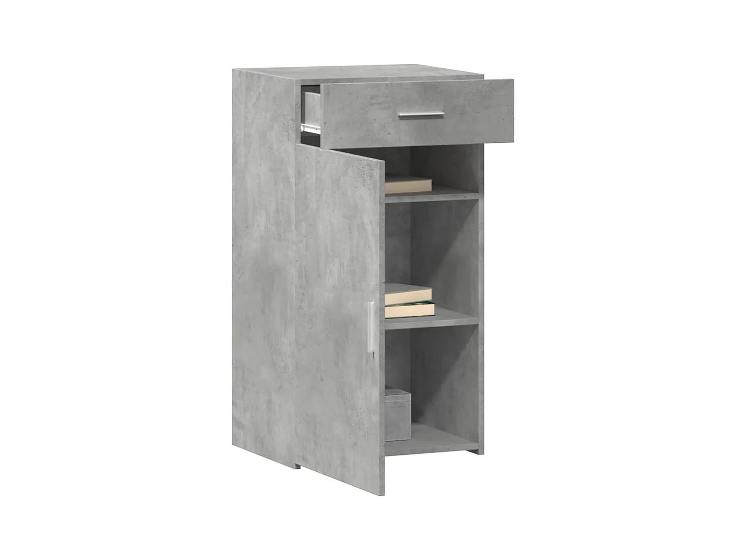 Buffet gris béton 50x42,5x93 cm bois d'ingénierie