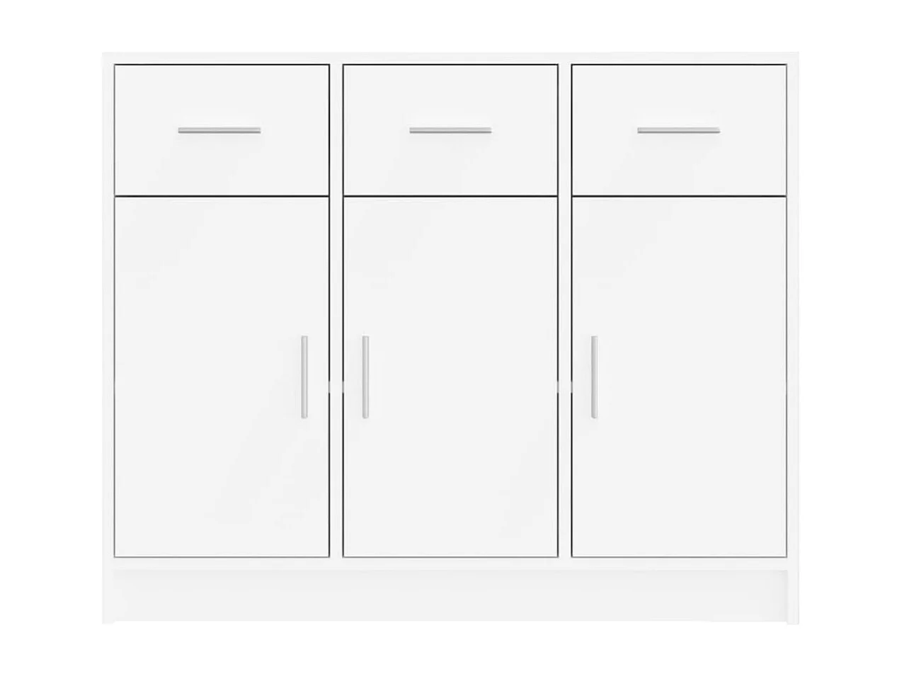 Buffet blanc 91x28x75 cm bois d'ingénierie