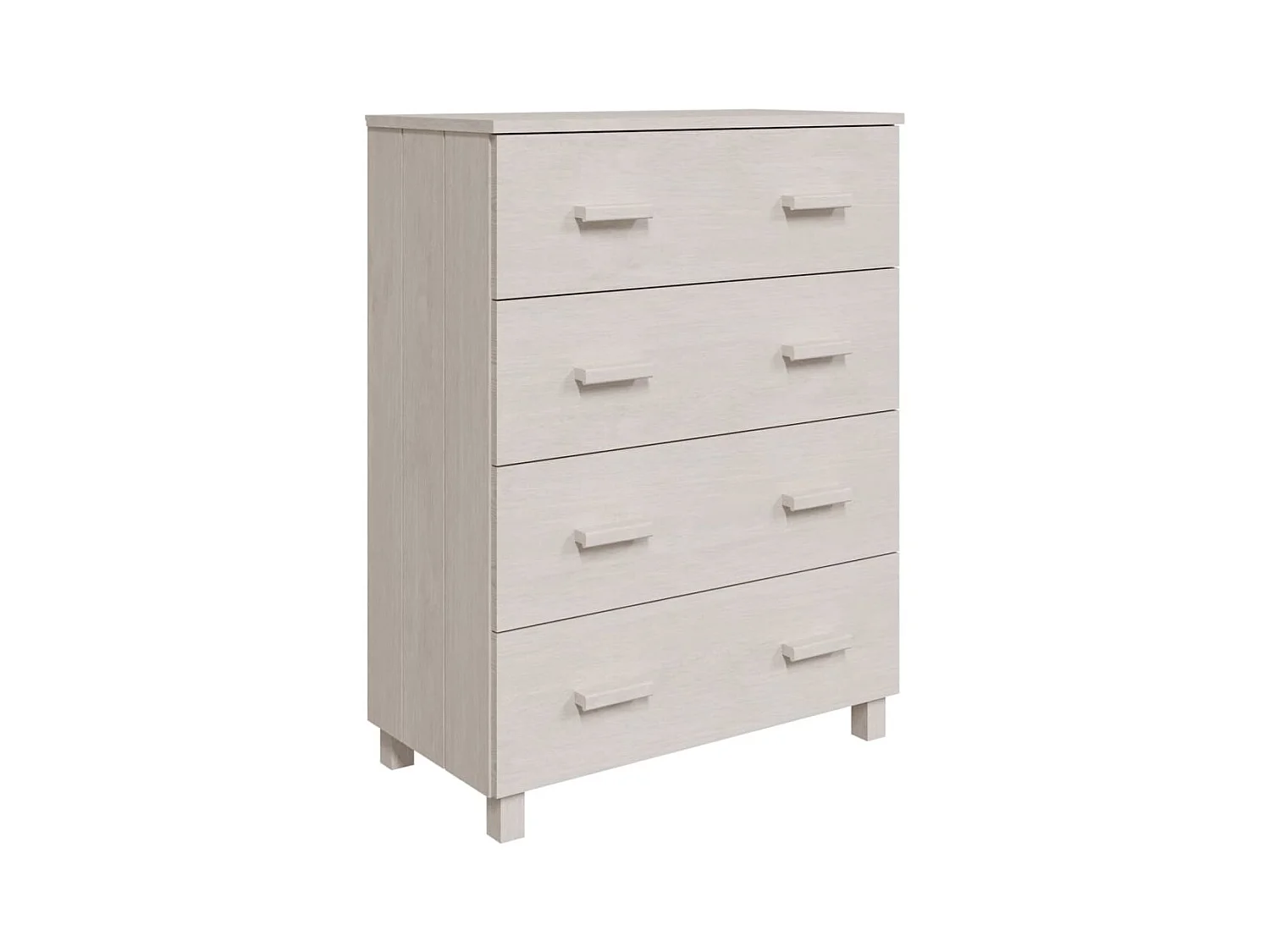 Credenza bianca HAMAR 79x40x103,5 cm in legno massello di pino